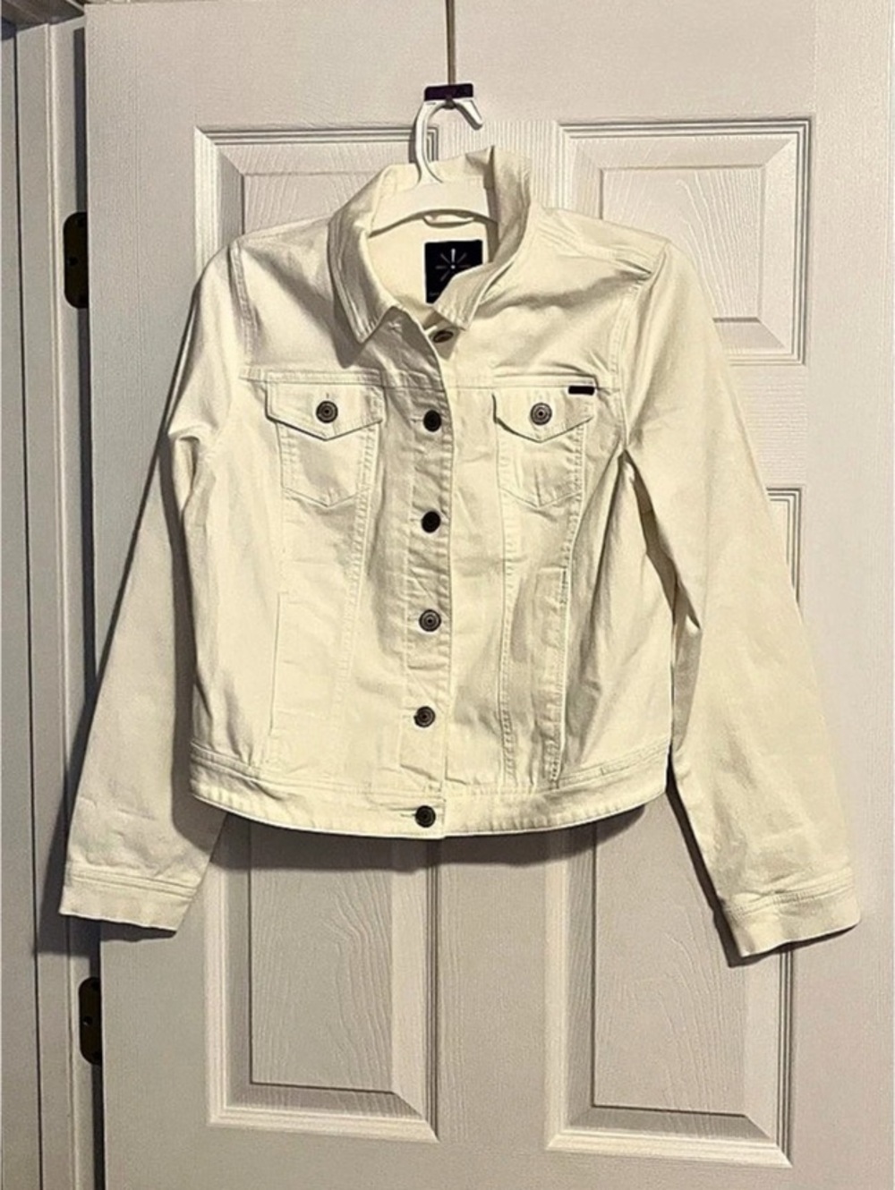 Isaac Mizrahi Live! True Denim Jean Jacket! White Size 6